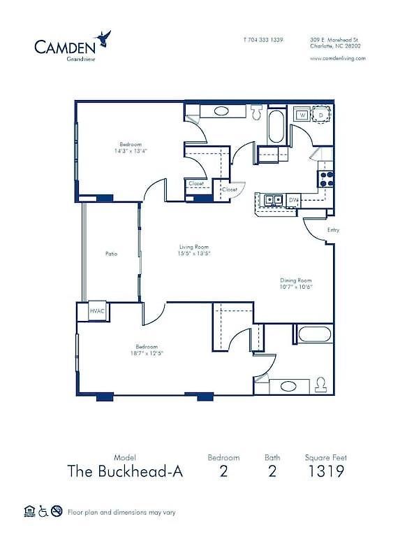Spacious 2 Bedroom 2 Bathroom With Balcony In Uptown Charlotte! Views & Free Parking!