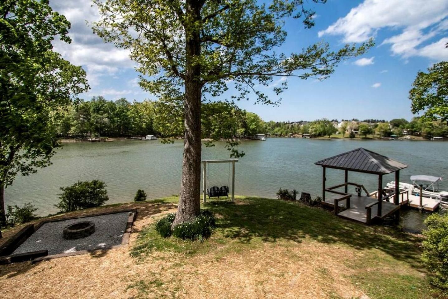 Embrace Nature In Lakefront With Fire Pit In Charlotte, North Carolina