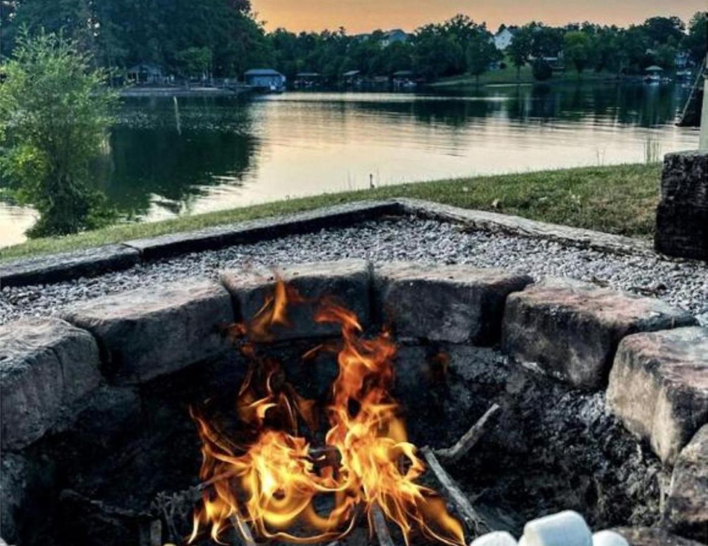 Embrace Nature In Lakefront With Fire Pit In Charlotte, North Carolina