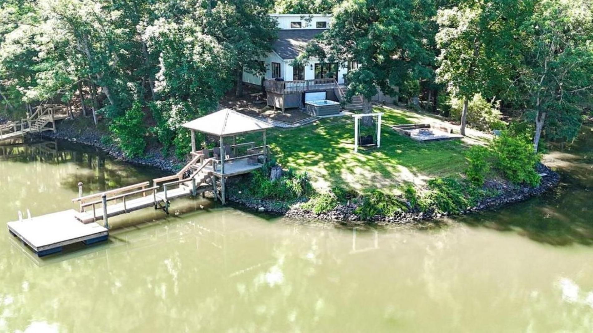 Embrace Nature In Lakefront With Fire Pit In Charlotte, North Carolina
