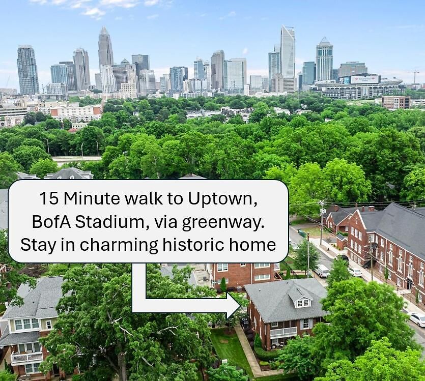 Walk To Uptown, Bofa Stadium, Beautiful Neighborhood Apartment *