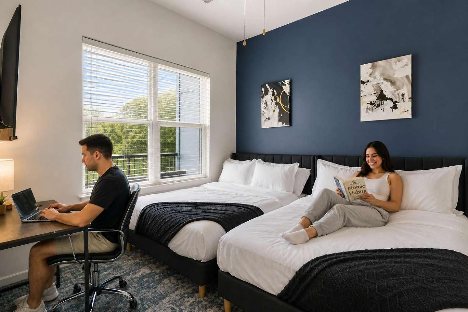 Apartment Urban Comfort 1bd Sleeps 6 Dt 5 Min Gym & Parking