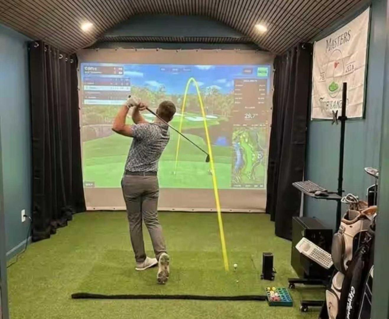 Escape To The Arts Golf Sim Theater Hot Tub * Charlotte