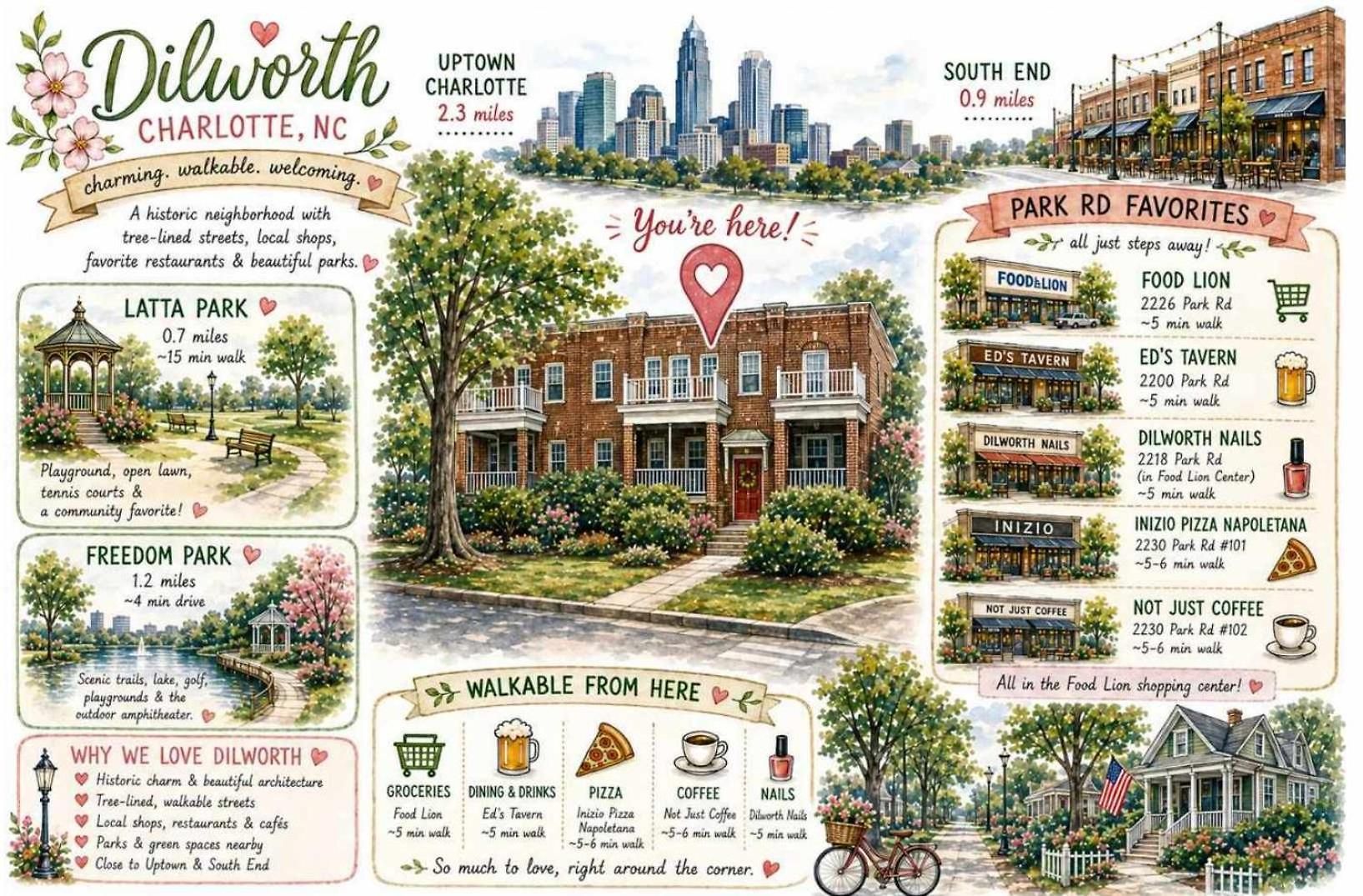 Bright And Restful 2br Near Uptown With Balcony * Charlotte