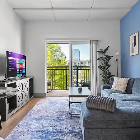 Beautiful Blue Spacious Free Parking View Gym Apartment Charlotte