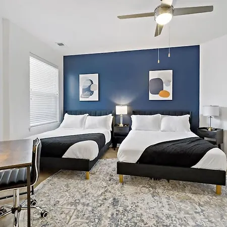 Luxe 1bd - 5 Min Dt, Gym, Parking, W-d - Sleeps 6 *