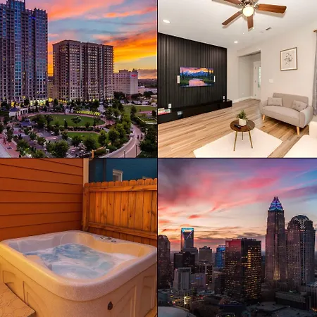 4 Bedroom With Hot Tub, Corn Hole, & Smart Tv! Minutes To Uptown, Airport, Dining And Entertainment - Charlotte