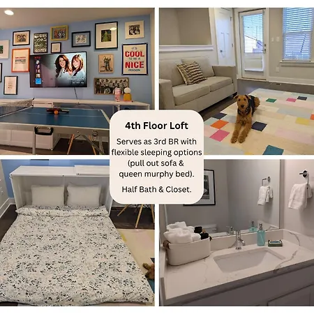 Queen Castle - Rooftop, Garage, King Beds, Pet Friendly Holiday home Charlotte