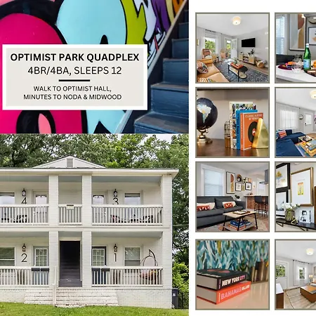 Qc Quarters: Elevated 4 Br/4ba, Total Quadplex * Charlotte