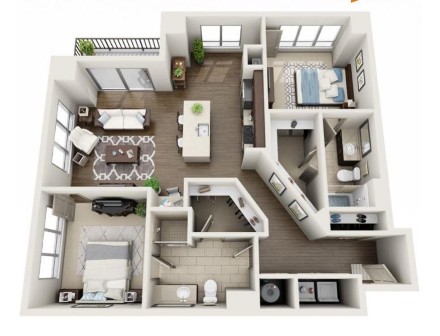 2br Fully Furnished Uptown - Boa Stadium Apts