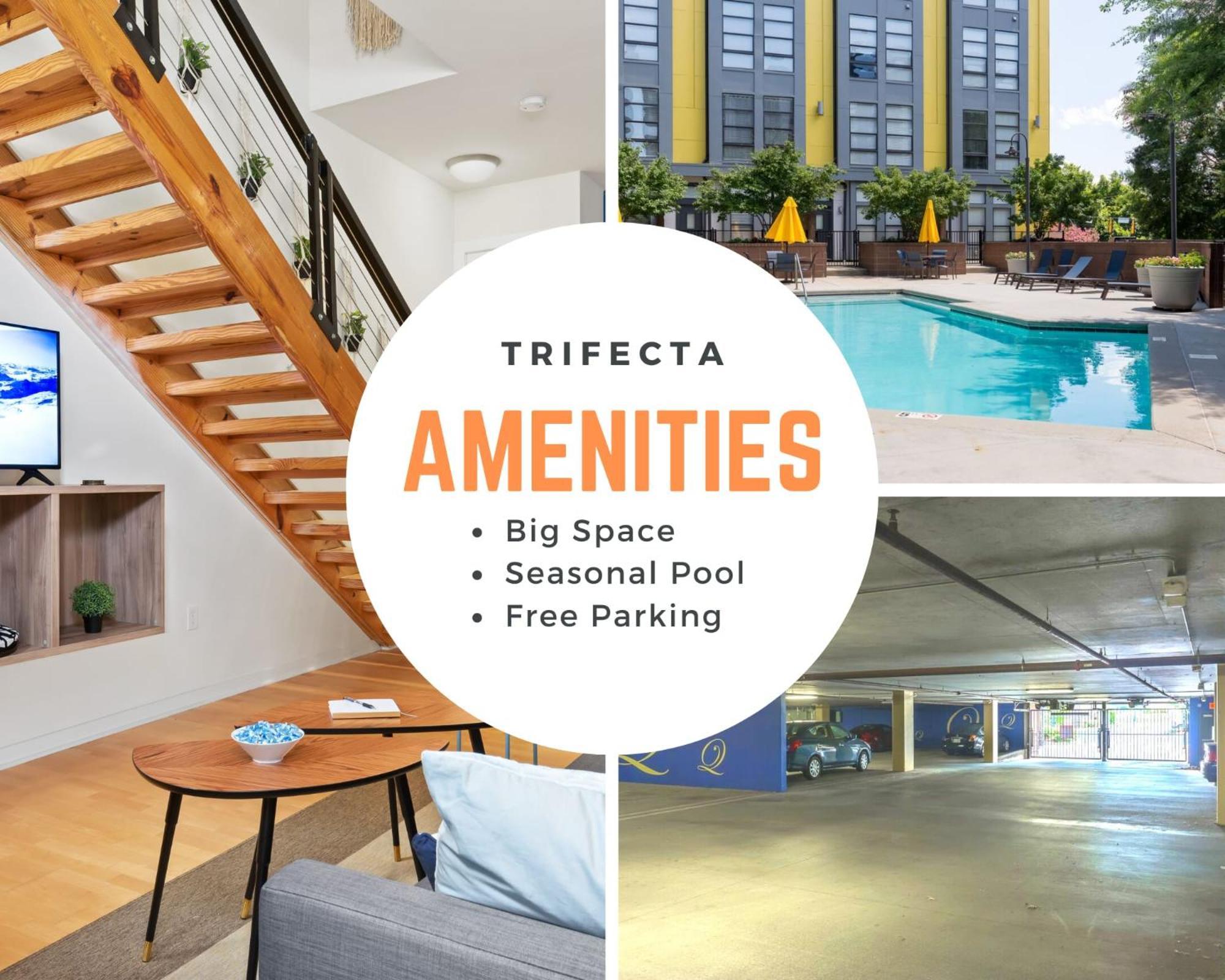 Trifecta Ace Location Pool & Gym Superhost Charlotte